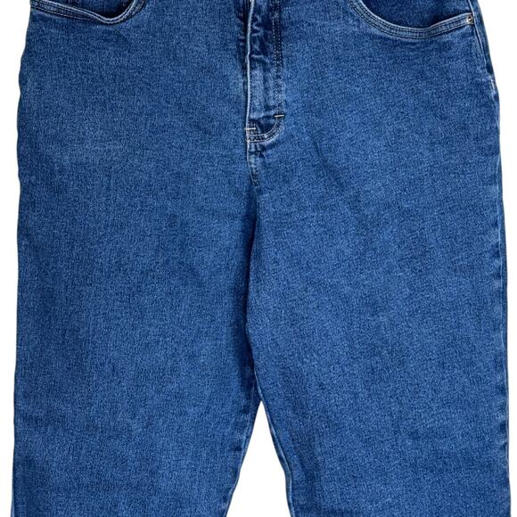 Gloria Vanderbilt Stretch Jeans Women’s 16 Medium Blue Denim High Rise Tapered - Picture 11 of 13